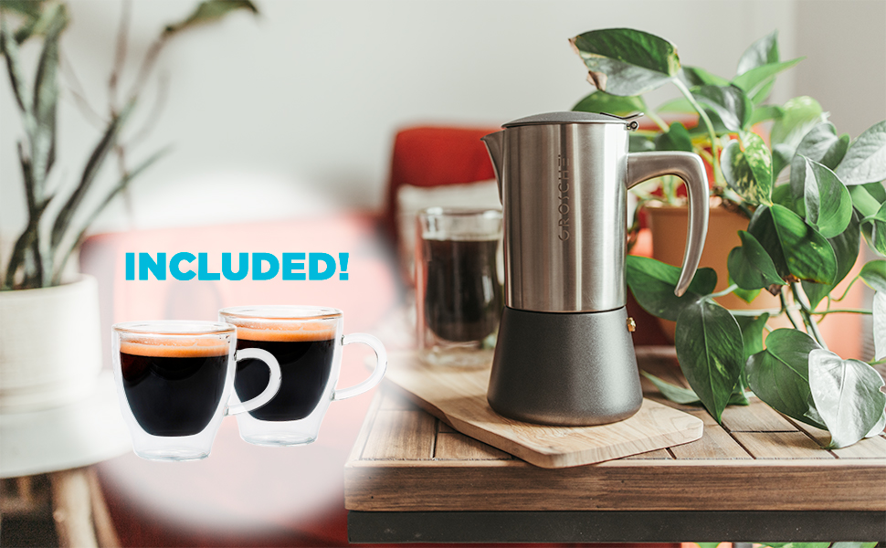 GROSCHE Milano 6 cup stainless steel stovetop espresso