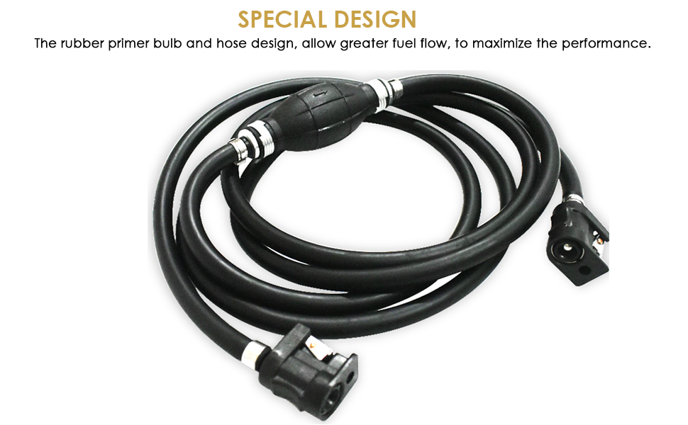 Fuel Line Assembly, Marine Johnson 3/8in Marine Outboard Boat Motor