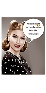 women mom sassy girlfriend sister stuckup queen retro vintage classic funny