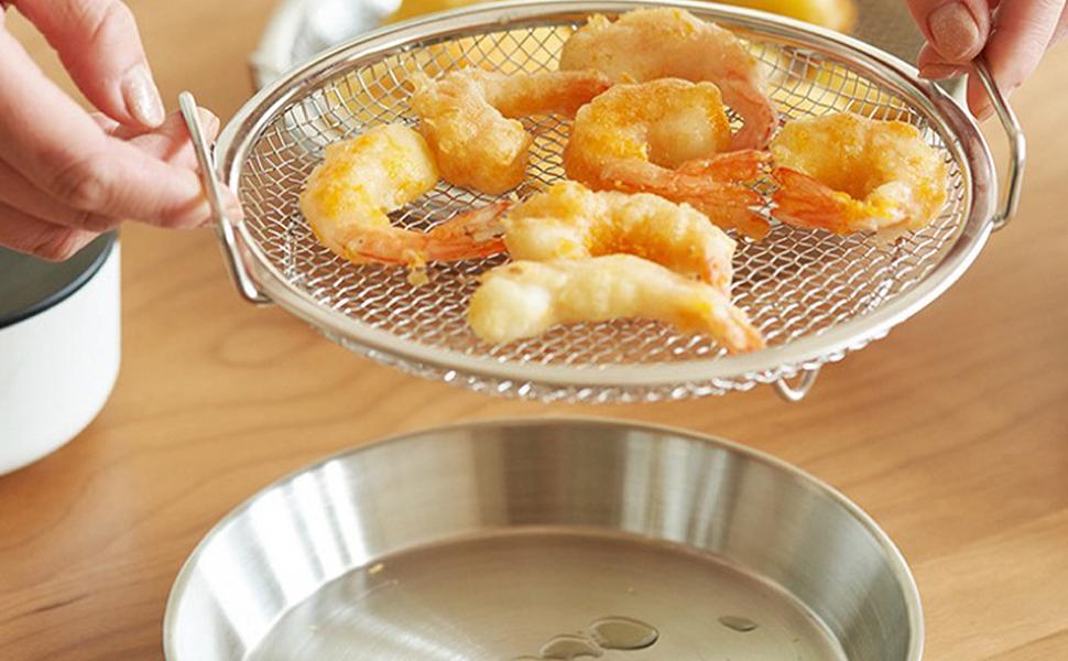 Oil Drain Rack, Stainless Steel Mesh Filtering Basket, Oil