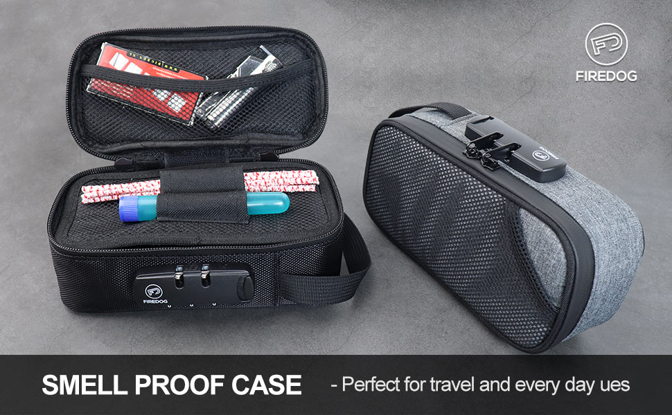 FIREDOG Smell Proof Bag with Lock, Carbon Lined Odor Proof Case