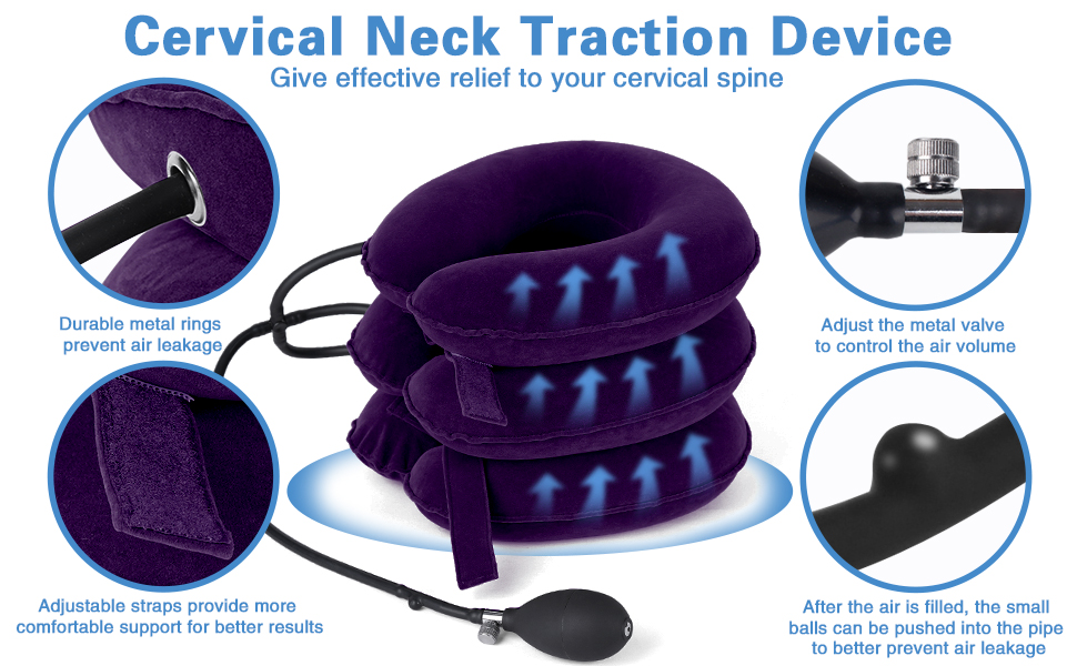 Cervical Neck Traction Device Inflatable Neck Support