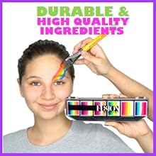 high quality durable professional water activated face and body painting kit palette for kids