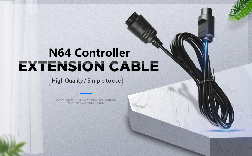 Xahpower 4Pack 6Ft N64 Controller Extension Cable Cord for