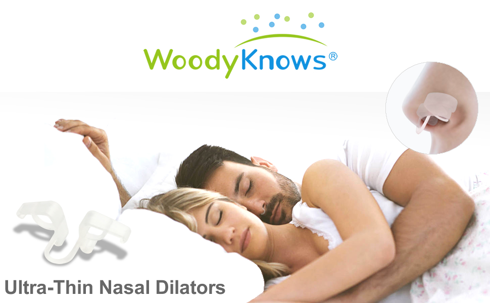 WoodyKnows UltraThin Nasal Dilator, improves sleep and sports airflow