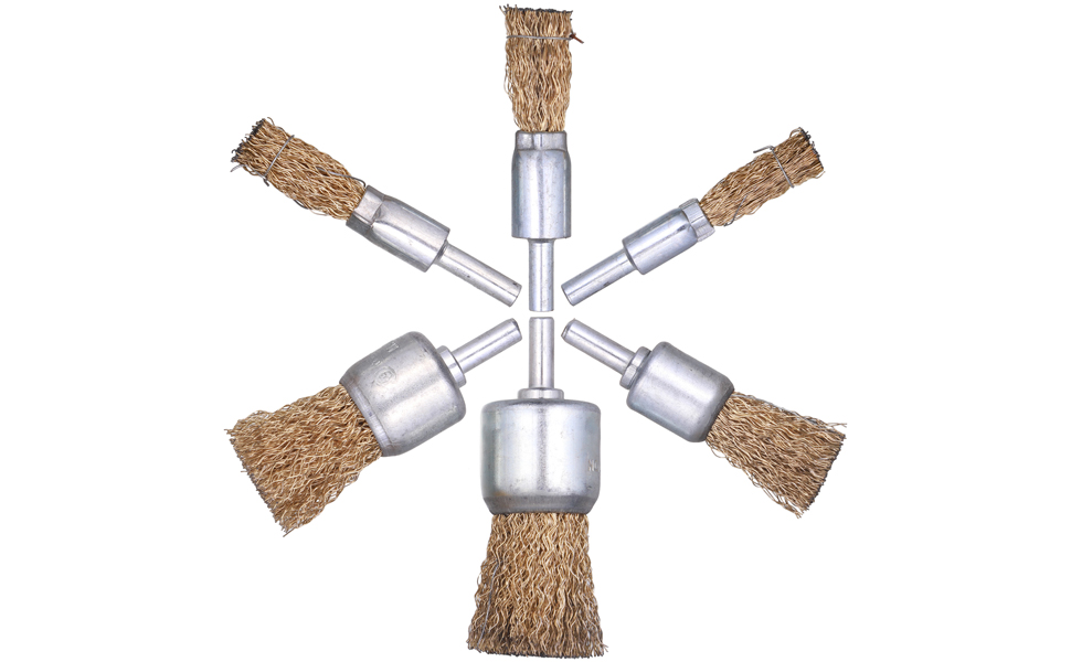 Mixiflor 18 Pack Wire End Brush Set, Wire Brush for Drill