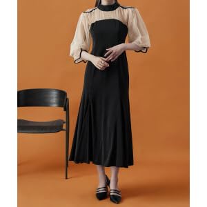 【美品】etoll. エトル　Cutout mermaid dress カットアウトマーメイドドレス｜パーティードレス・結婚式