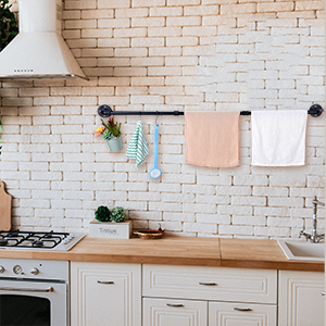 Toallero Tubular Estilo Retro, Toalleros de Baño Pared, 128 ...