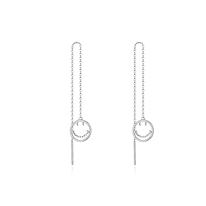 Platinum 950 Smiling Earring Chain