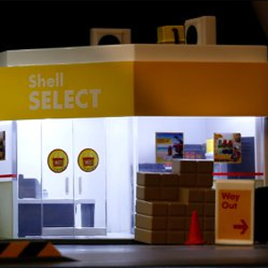グリーンライト シェルShell ジオラマ　セット Amazon | グリーンライト 1/18 Wayne 505 ガスポンプ シェル
