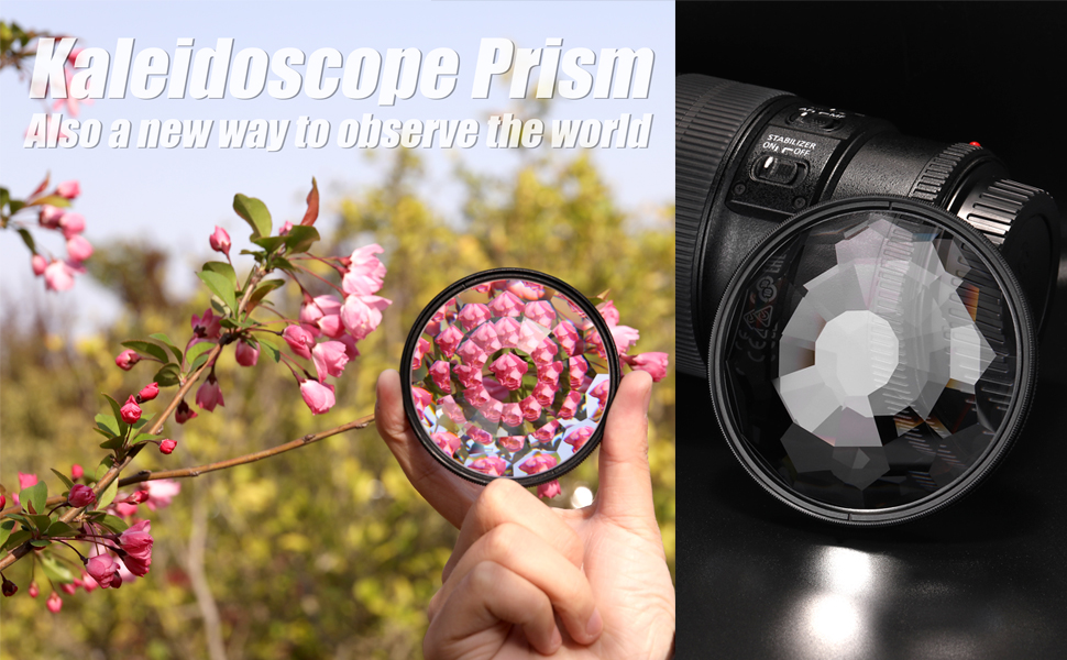 Docooler Kaleidoscope Prism Camera Glass Filter Variable Number of Subjects SLR Photography