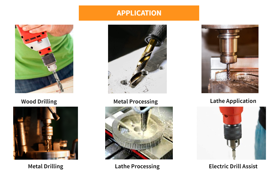 6Pcs Combination Drill and Tap Set, Metric Thread M3M10 Screw Tapping