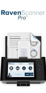 raven pro document scanner black