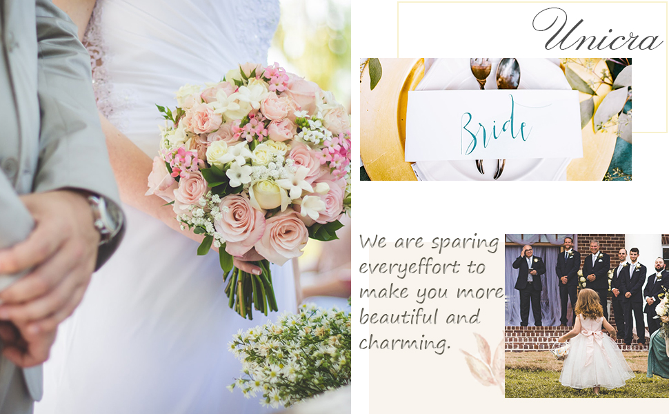 Unicra Wedding Leaf Hair Vine Bridal Pearl Headpiece Headbands Hair Accessories for Brides