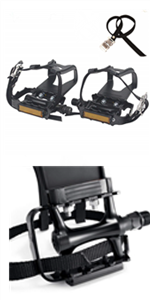 YBEKI Bike Pedals with Clips and Straps