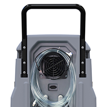 Hot air exhaust for focused dehumidification.