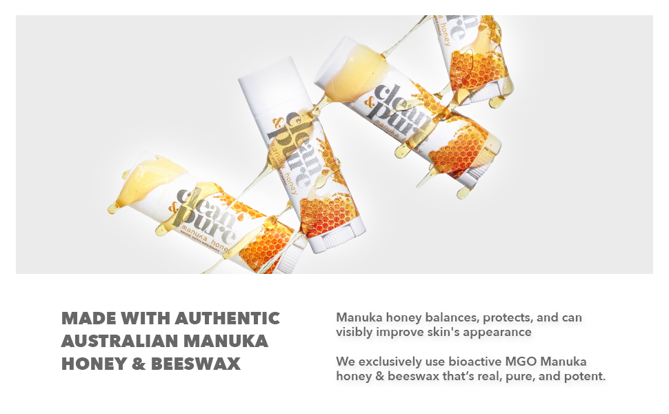 Clean & Pure, Makuna Honey, Balms, Lip Care, Hydrating, Beeswax