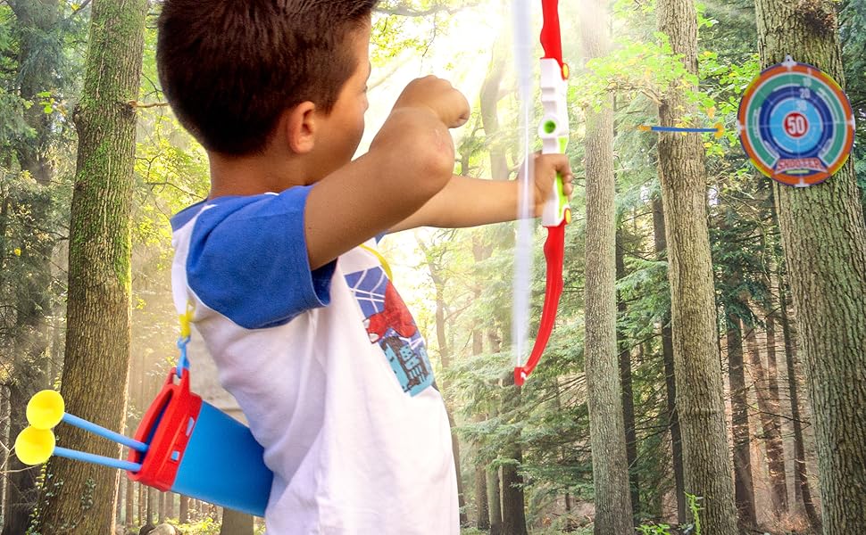 kid in woods play