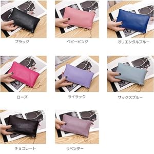 Amazon Amgrocery レディース財布 長財布 本革 薄い 軽い シンプル ポーチ 軽量 ファスナー 女性 開運 プレゼント ブラック レディースバッグ 財布
