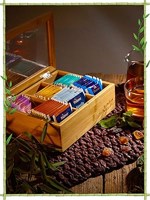Teebox Holzkiste Tee Teebeutel Teekiste Bambus Nachhaltig