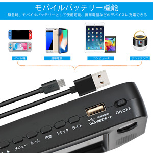 Amazon.co.jp: 【1台3役 録画機能付き】 ポータブルテレビ、FM