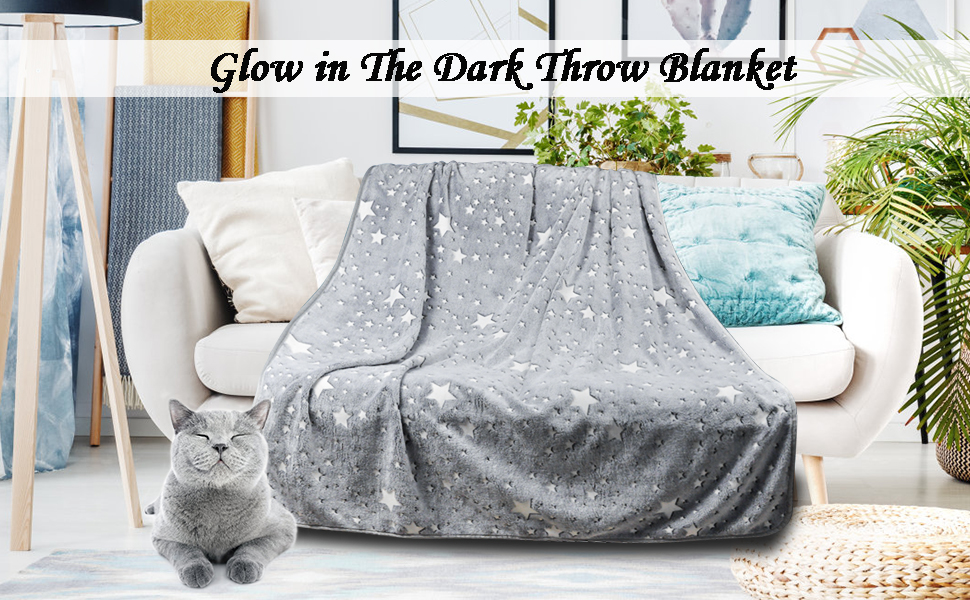 grow in dark throw blanket