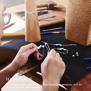 A craftsman inlays bracelet