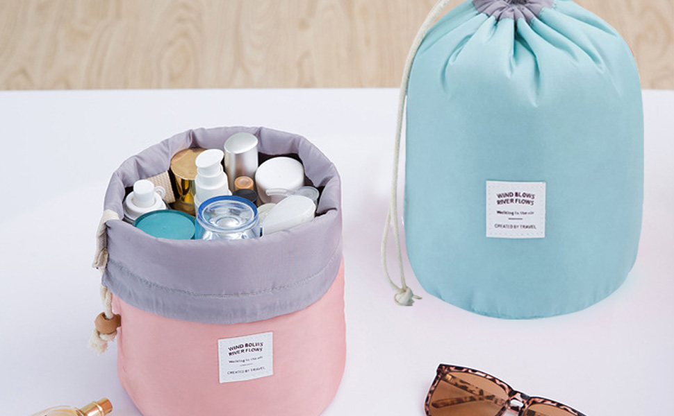 Travel makeup Bag Waterproof toiletry bag Makeup Organizer Cosmetic tool Bag Washroom Kit Drawstring