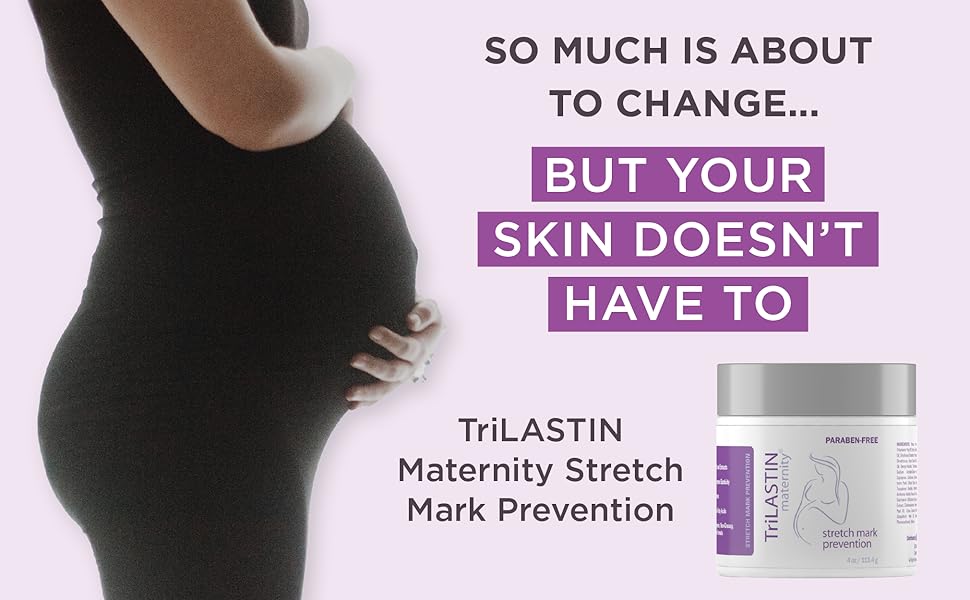 Amazon Com Trilastin Maternity Stretch Mark Prevention Cream Unscented 4 Fl Oz Hypoallergenic Paraben Free Formula Body Gels And Creams Beauty