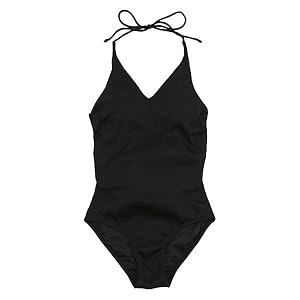 Amazon | [シードレス] バックリボン Vネックリブ ワンピース
