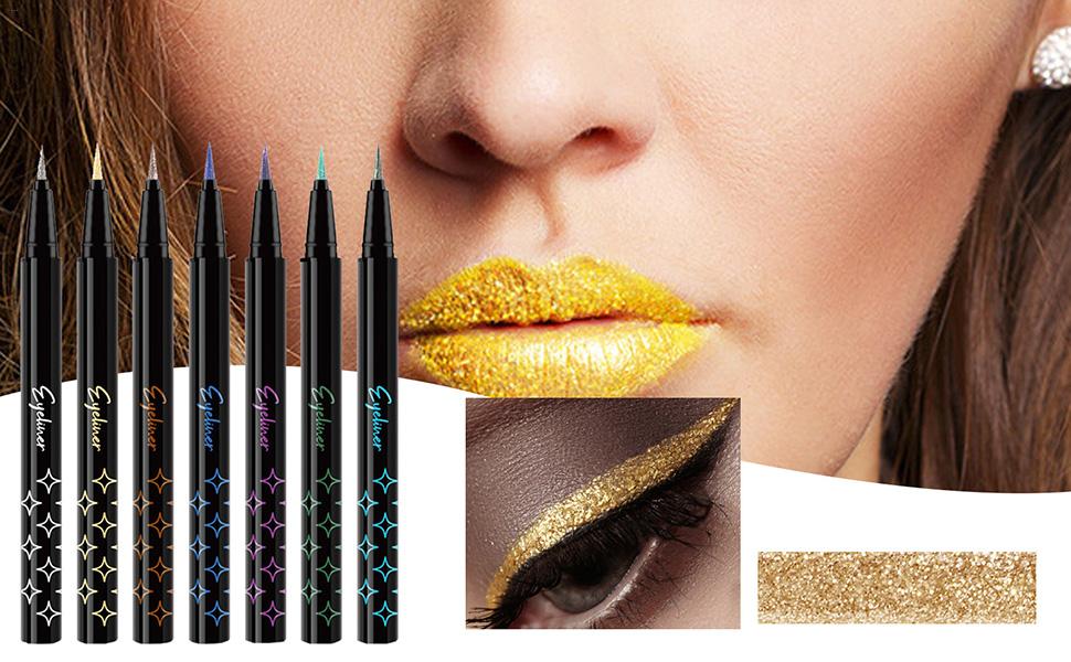 Glitter Eye Liner Pencils Set