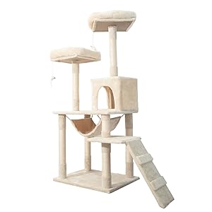 新品　キャットタワー　据え置き型キャットタワー　ベージュ　全高145cm 楽天市場】キャットタワー 据え置き 猫タワー ベージュ CTHR-80