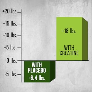 Single Rep Max Bench increase with fitness labs german creatine -6.4 lbs placebo +18 lbs creatine