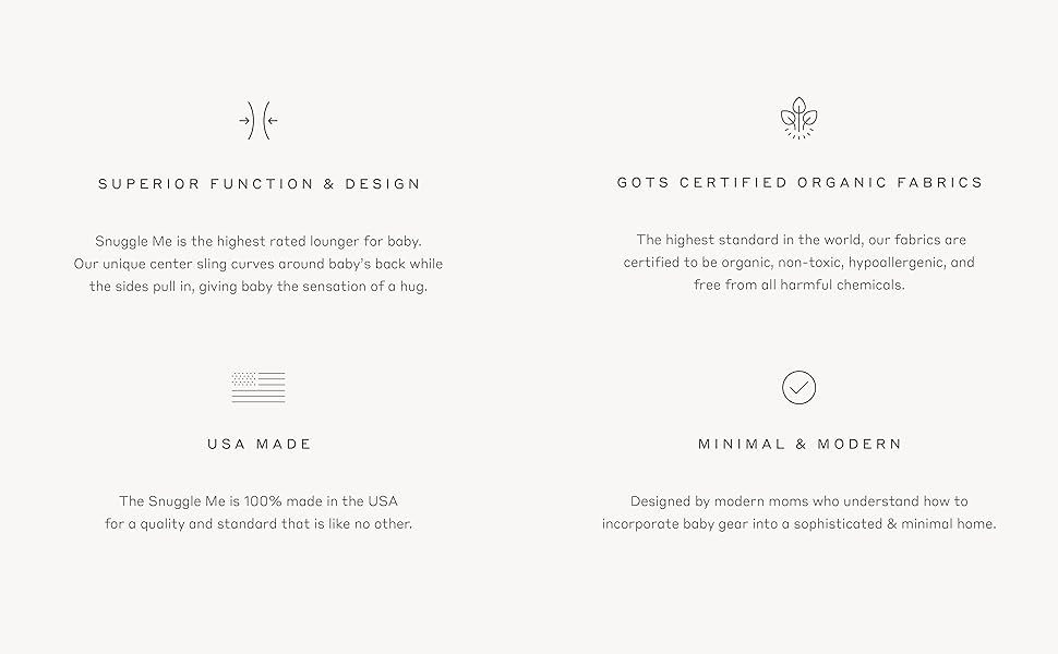 Snuggle Me Organic | Baby Lounger & 5 lounger features