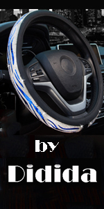 blue steering wheel cover crystal diamond bling bling pu leather