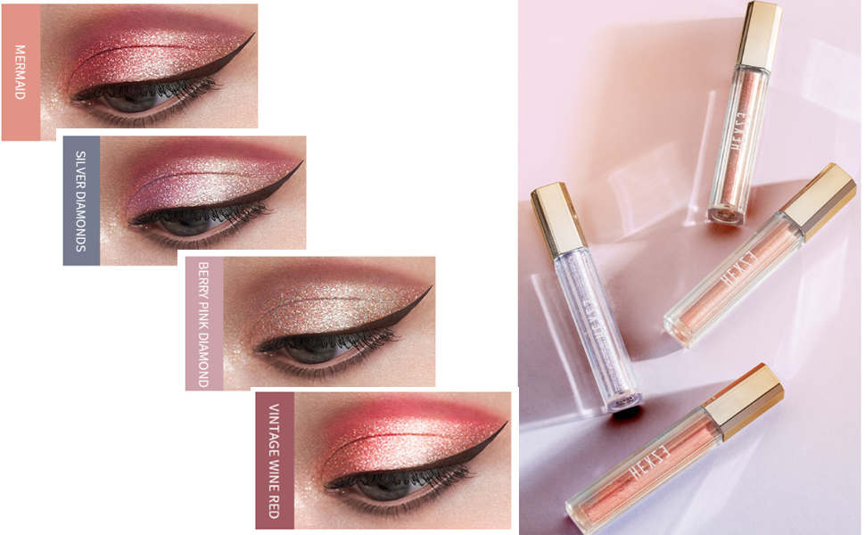 HEXZE Star Diamond Streamer Liquid Eyeshadow，glitter