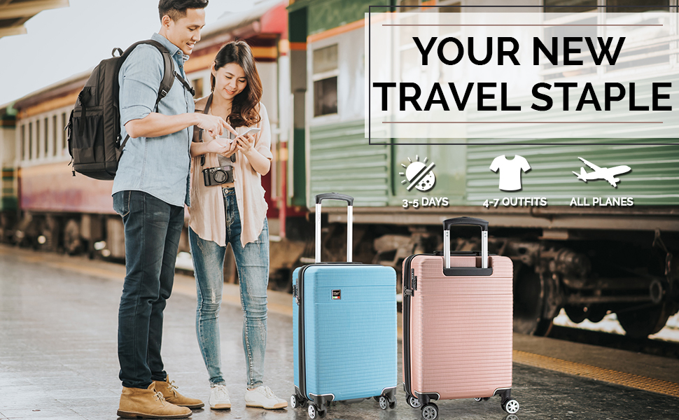 Villagio Hardside Luggage Set 3Piece Hardshell Luggage