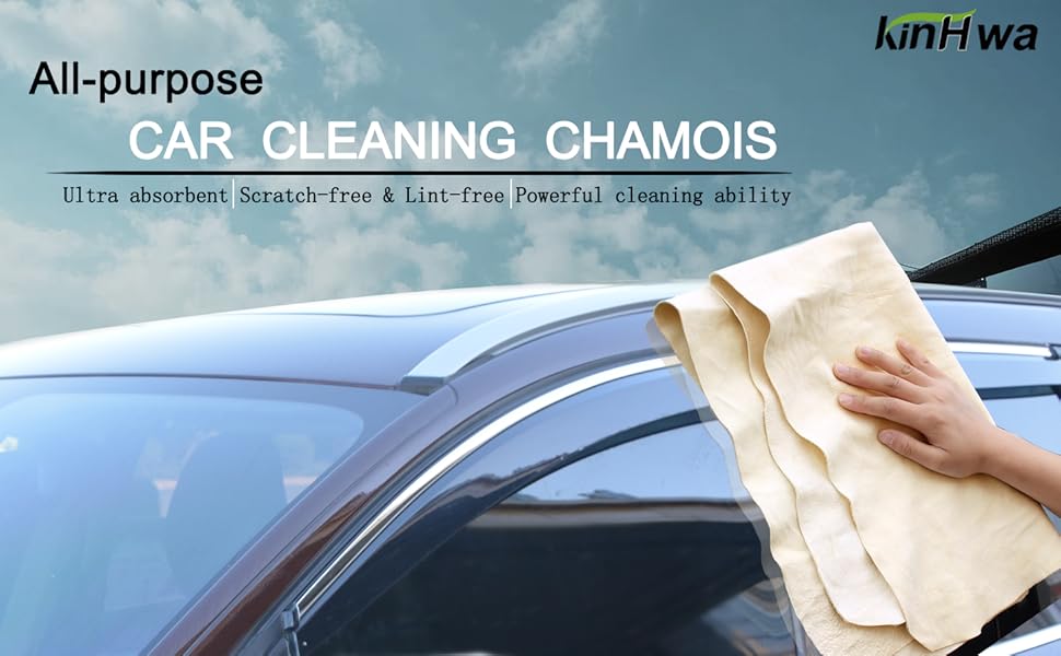 Car Chamois Drying Towel Natural Chamois Cloth for Car Leather Super