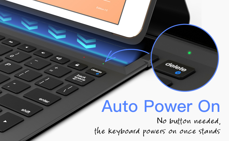 Inateck Keyboard Case for iPad 2021(9th Gen)/iPad 2020(8th Gen)/ iPad 2019(7th Gen) 10.2 Inch