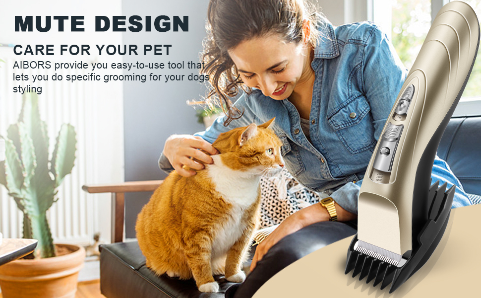 AIBORS Dog Clippers for Grooming Quiet Rechargeable