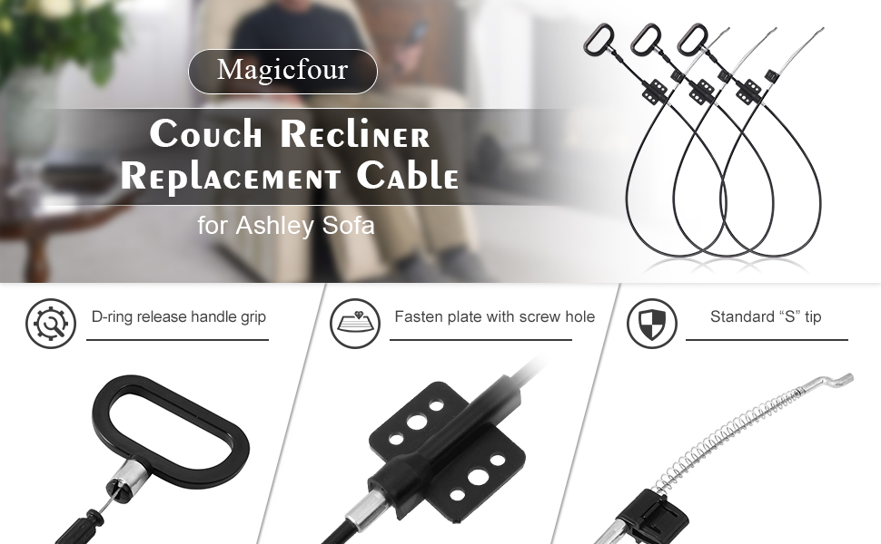 Magicfour 3 Pack Recliner Cable, Recliner Chair Cables Sofa