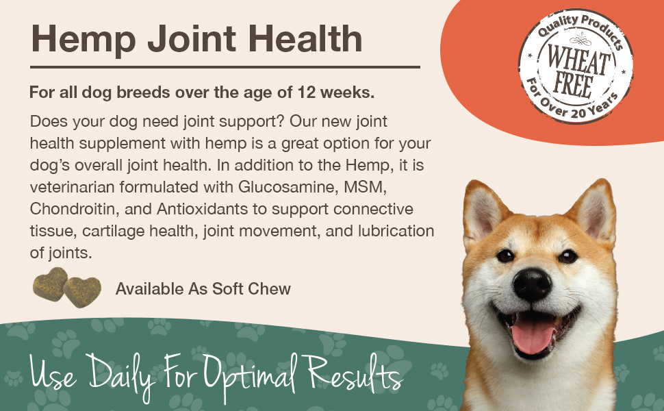 NaturVet Hemp Joint Health Hip & Joint Support Dog