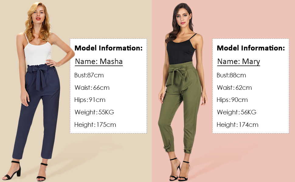 Casual paper bag pants Clearance