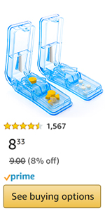 2-Pack Black Pill Cutter - Pill Splitter