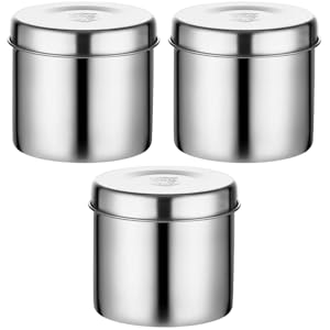 ステンレススチール 保存容器 3個セット Amazon｜ステンレススチール食品保存容器3点セット 蓋付き 気密