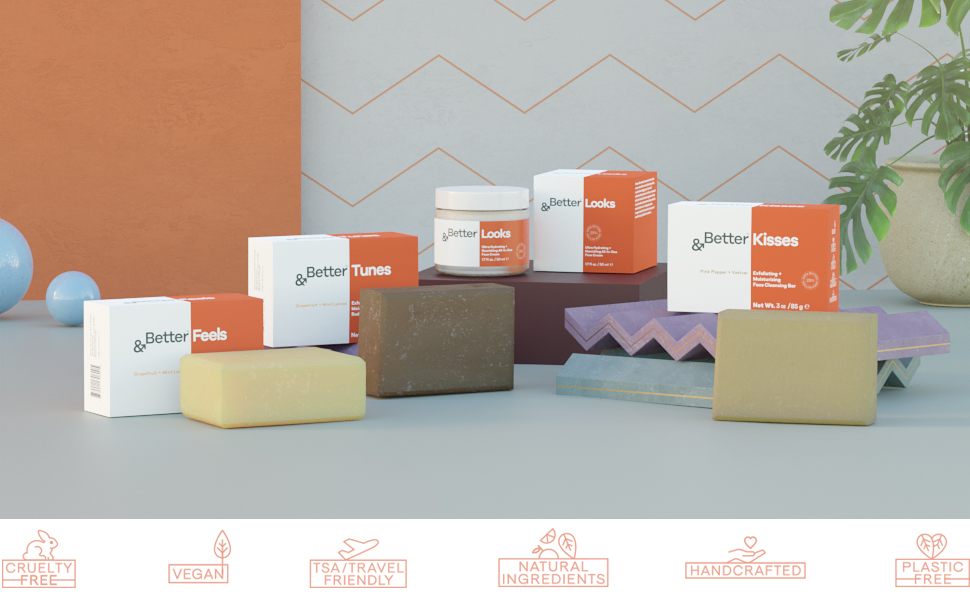 &better natural shampoo bar face and eye cream face cleanser body bar