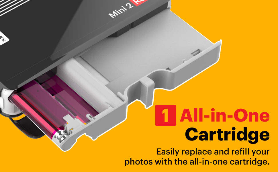 KODAK 4PASS 2.1x3.4 Film Cartridge (60 Sheets) for KODAK Mini 2 Retro