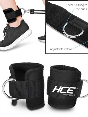 fixed ankle cuffs, smith machine straps for resistance training
