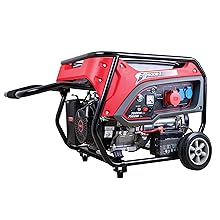 Generatore a benzina trasportabile 7 kW con ruote 400 V