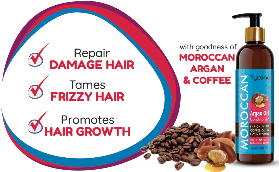 Buy Trycone Moroccan Argan Oil Conditioner Enrich With Coffee Oil